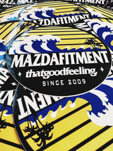 MAZDA FITMENT THATGOODFEELING. SUNSET STICKER